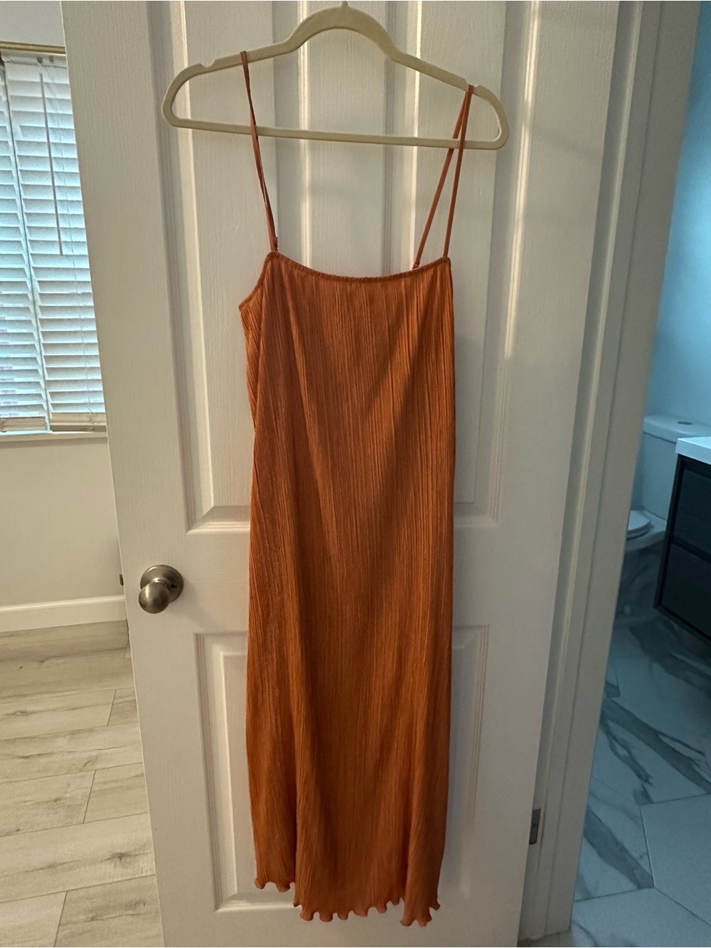 Madewell Women’s Slip Dress — Orange Spaghetti Strap